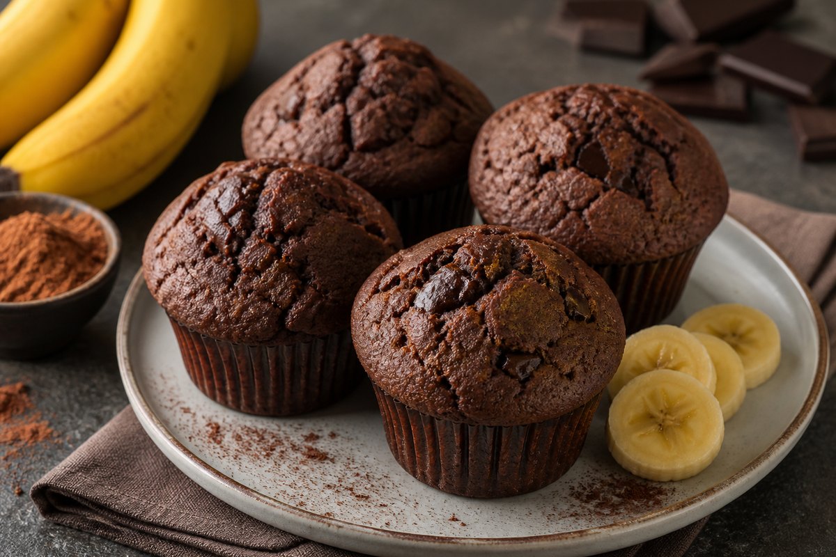 Schoko-Banane-Muffins